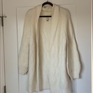 Cream long cardigan